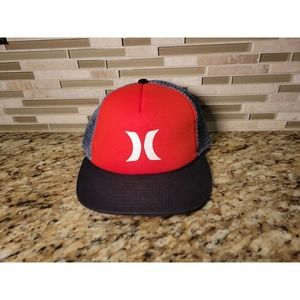 Hurley Hat Cap Adjustable Snapback Mesh Red, Grey & Black One Size Fits All